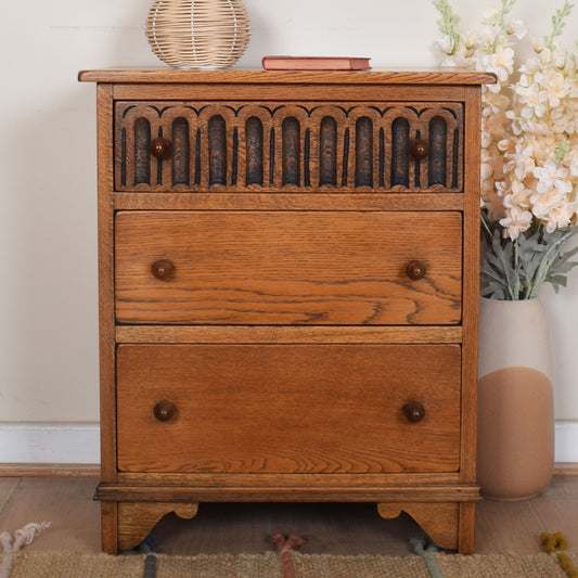 Oak Bedside Chest of Drawers