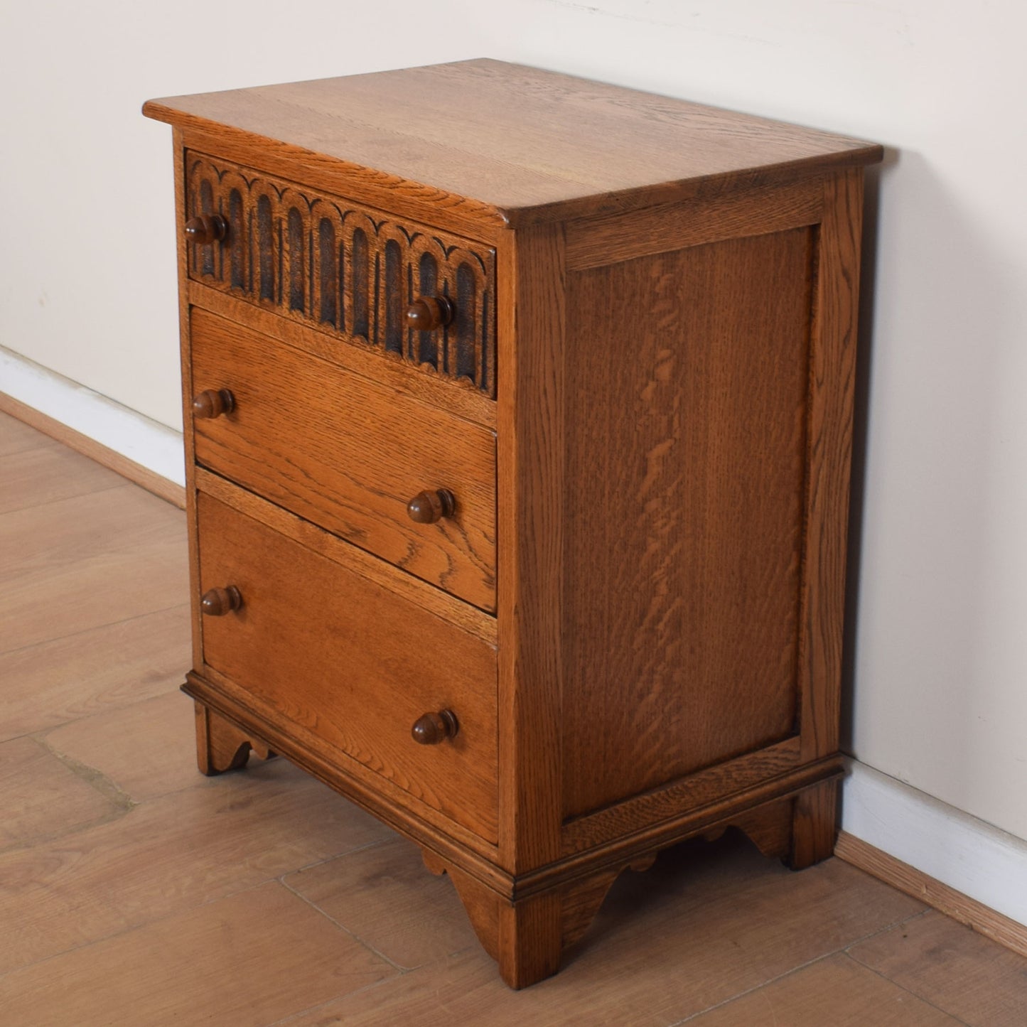 Oak Bedside Chest of Drawers