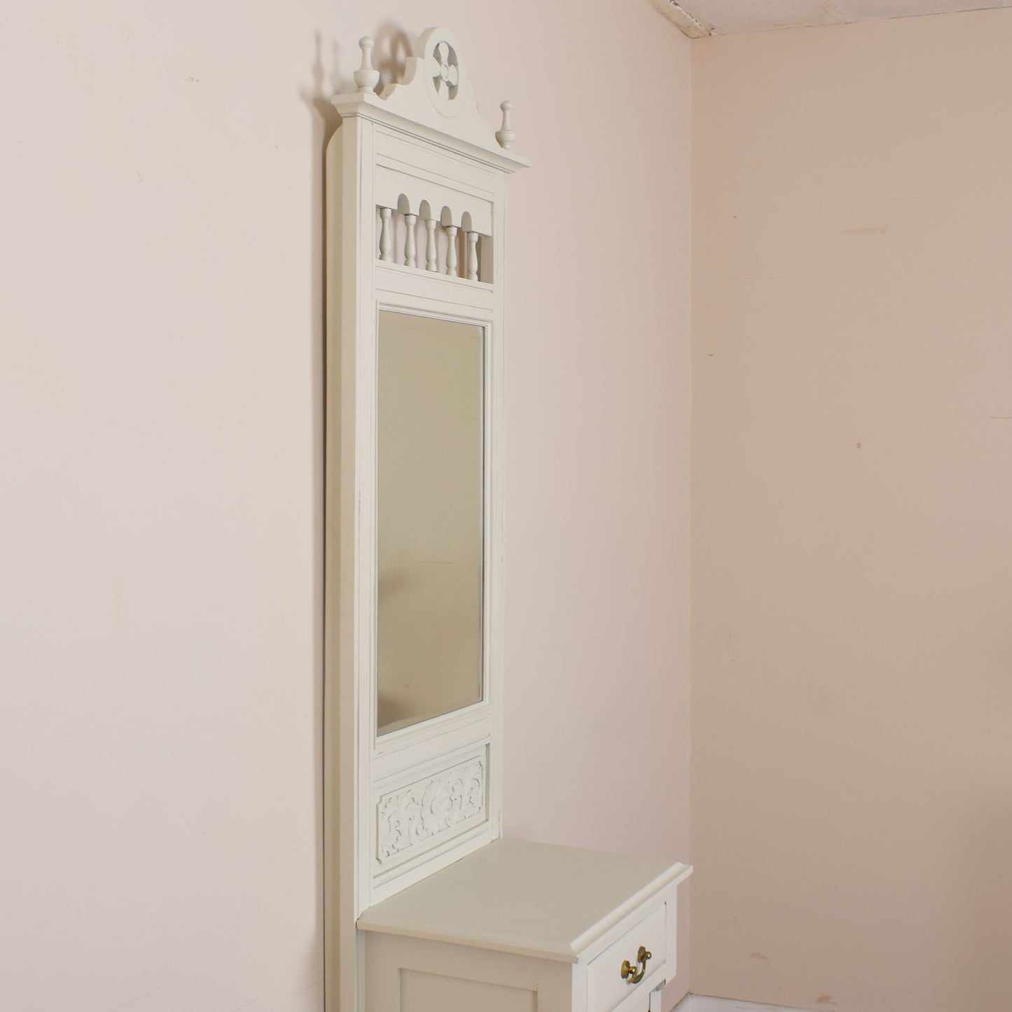 Painted Mahogany Mirrored Hall Stand