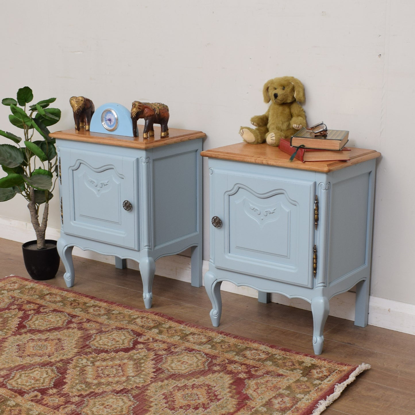 Pair of Painted French Bedsides