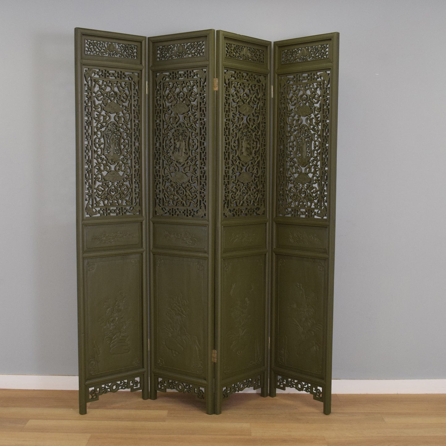 Painted Ornate Room Divider