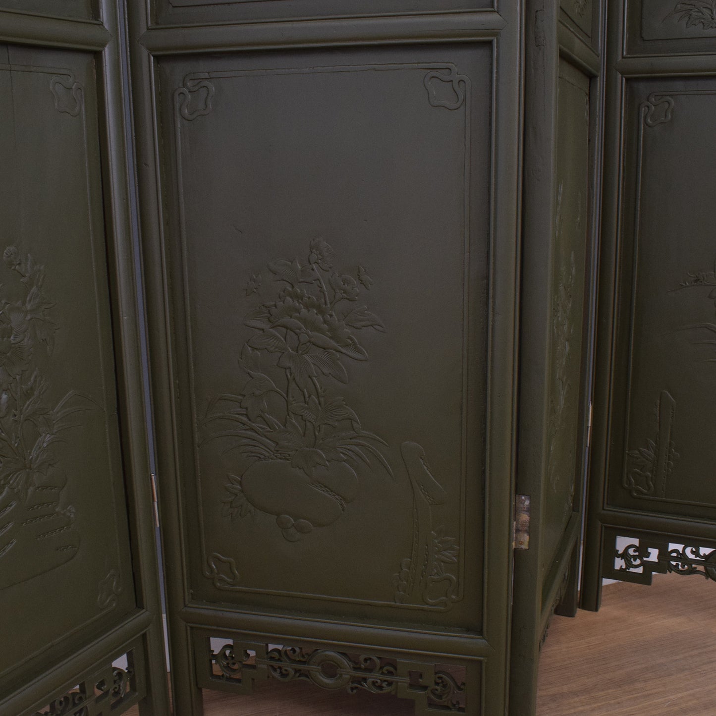 Painted Ornate Room Divider