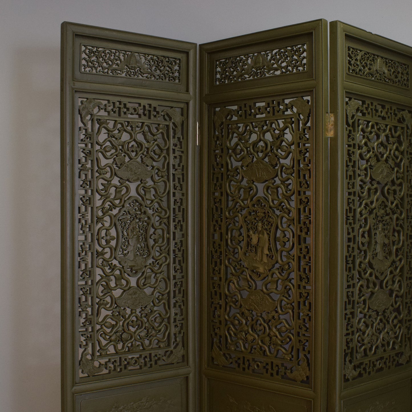 Painted Ornate Room Divider