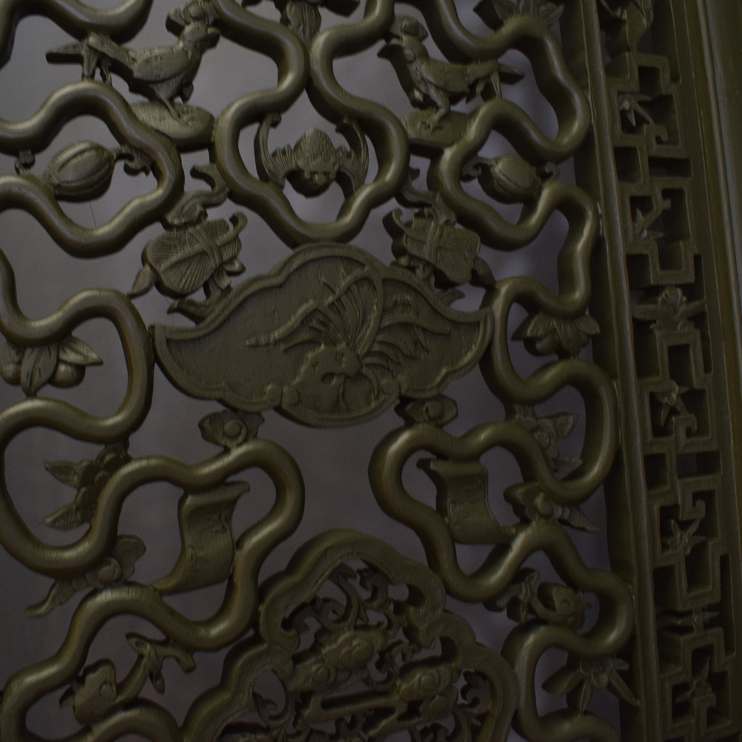 Painted Ornate Room Divider