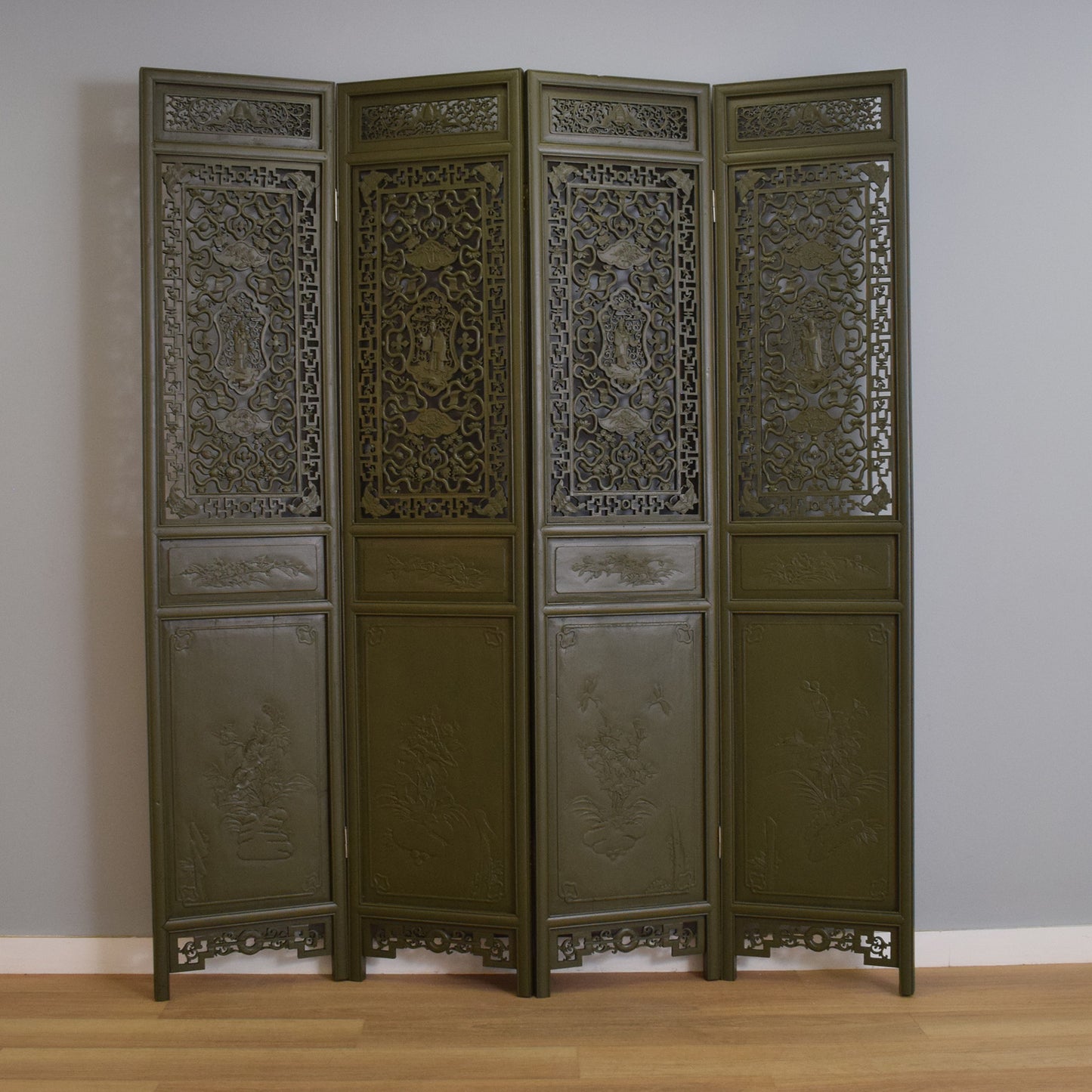 Painted Ornate Room Divider