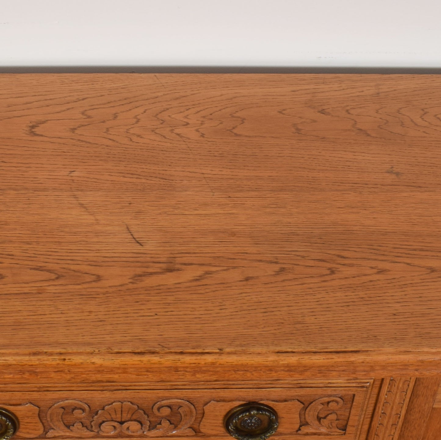 Large Ornate Carved Oak Sideboard