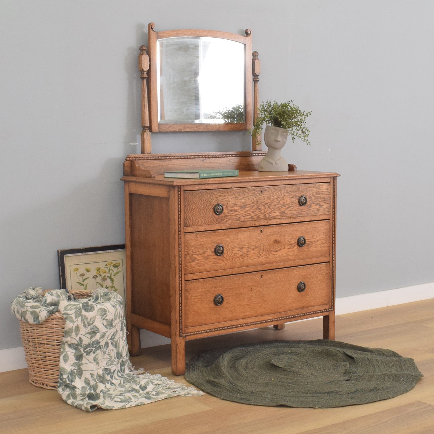 Renewed Oak Dressing Chest