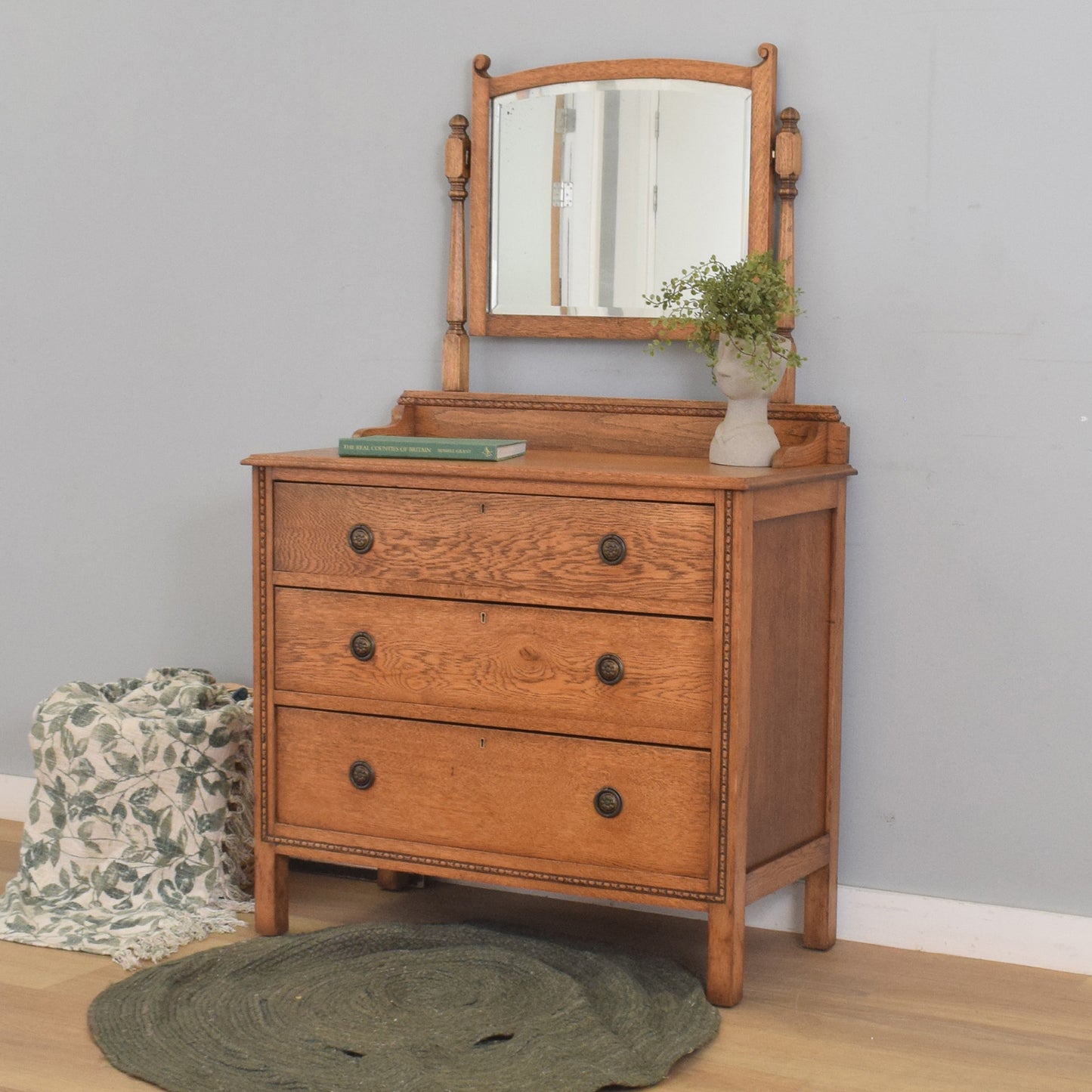 Renewed Oak Dressing Chest