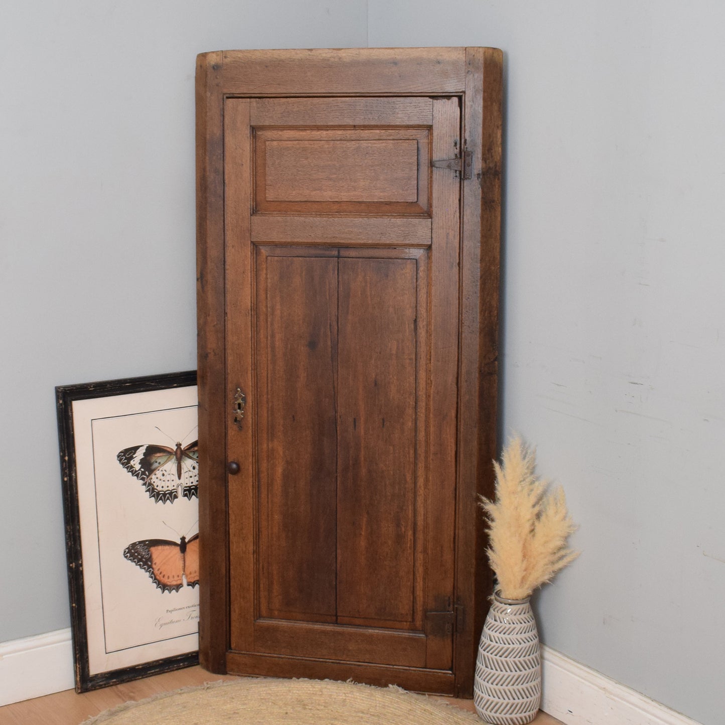 Antique Oak Corner Unit