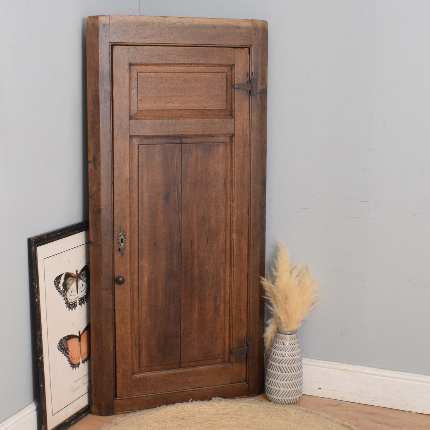 Antique Oak Corner Unit