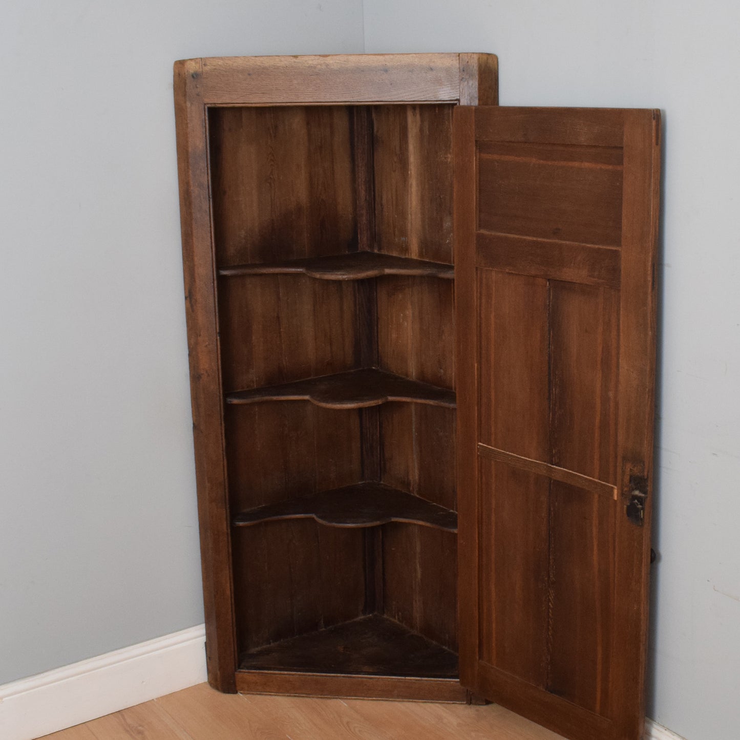 Antique Oak Corner Unit