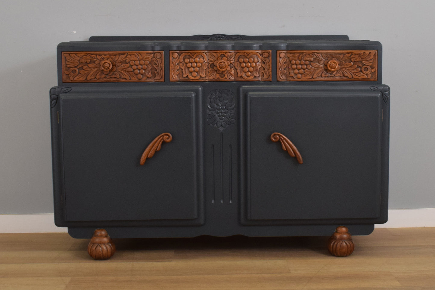 Carved Oak Sideboard