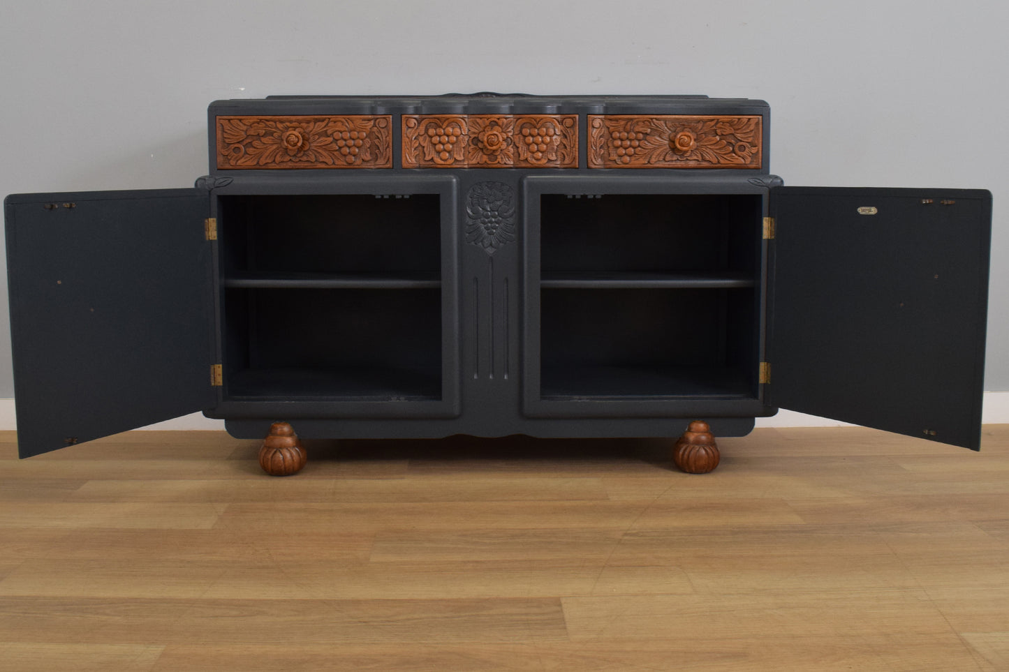 Carved Oak Sideboard