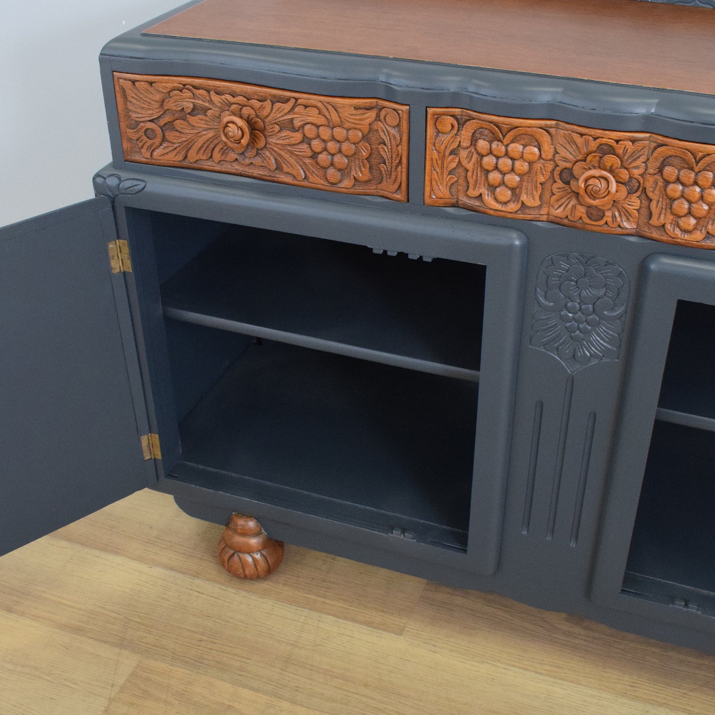 Carved Oak Sideboard