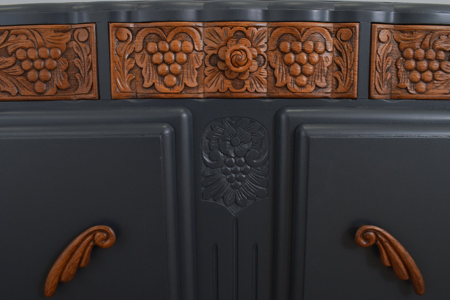 Carved Oak Sideboard