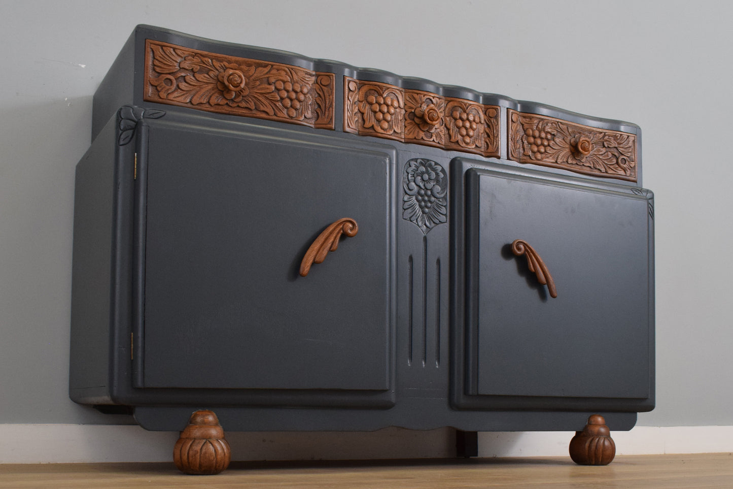 Carved Oak Sideboard