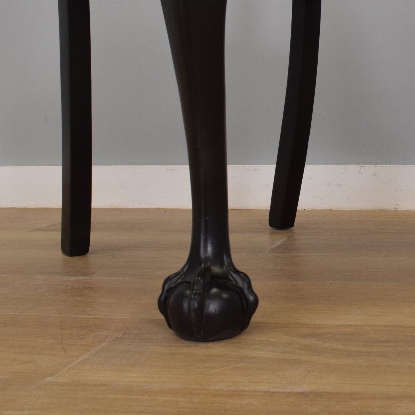 Painted Mahogany Table and Six Chairs