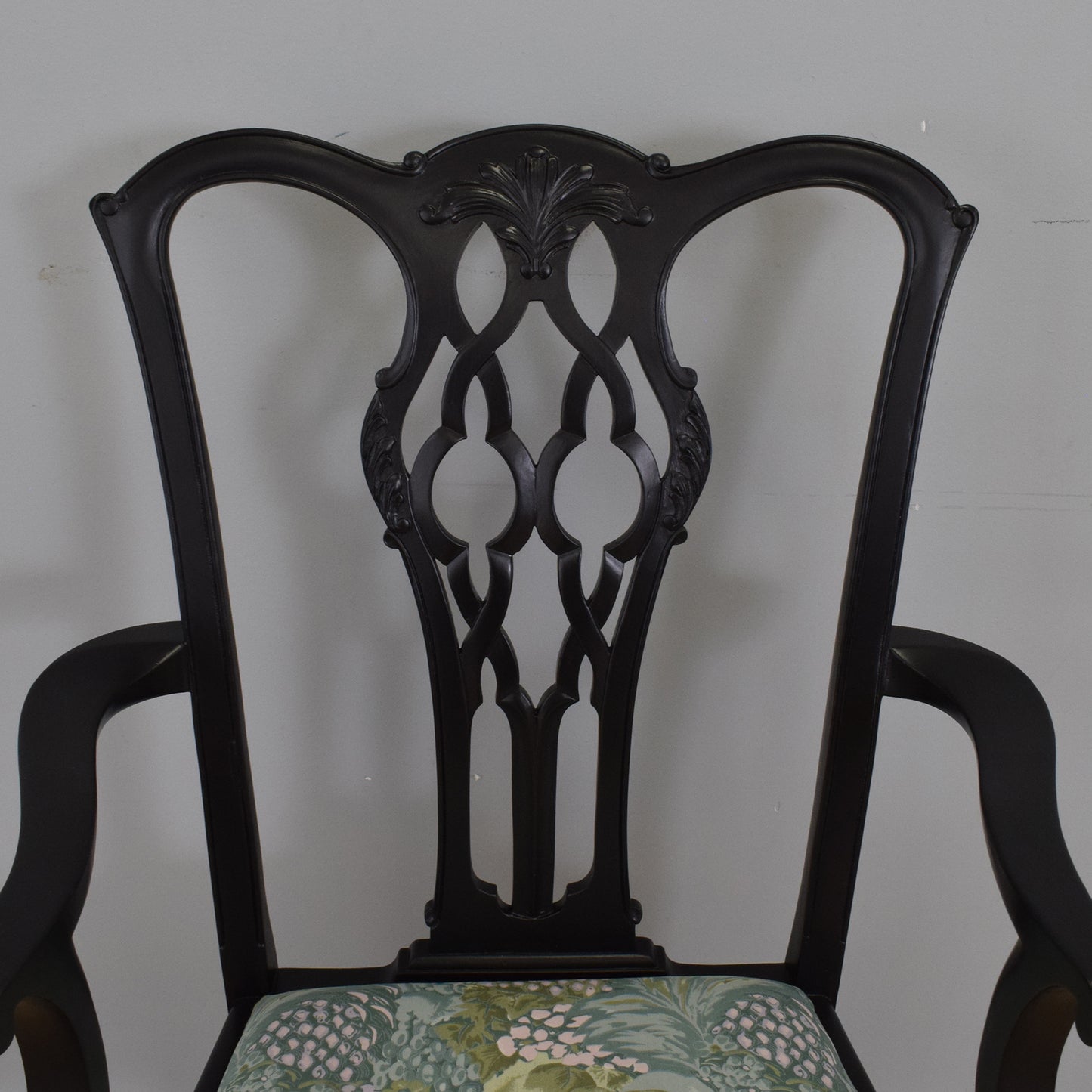 Painted Mahogany Table and Six Chairs