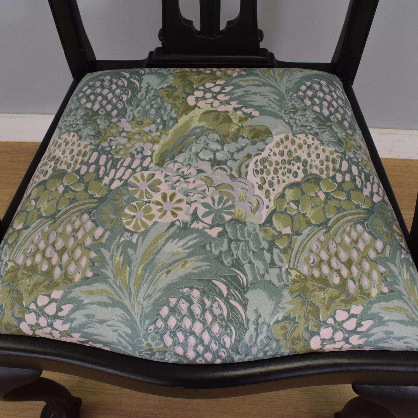 Painted Mahogany Table and Six Chairs
