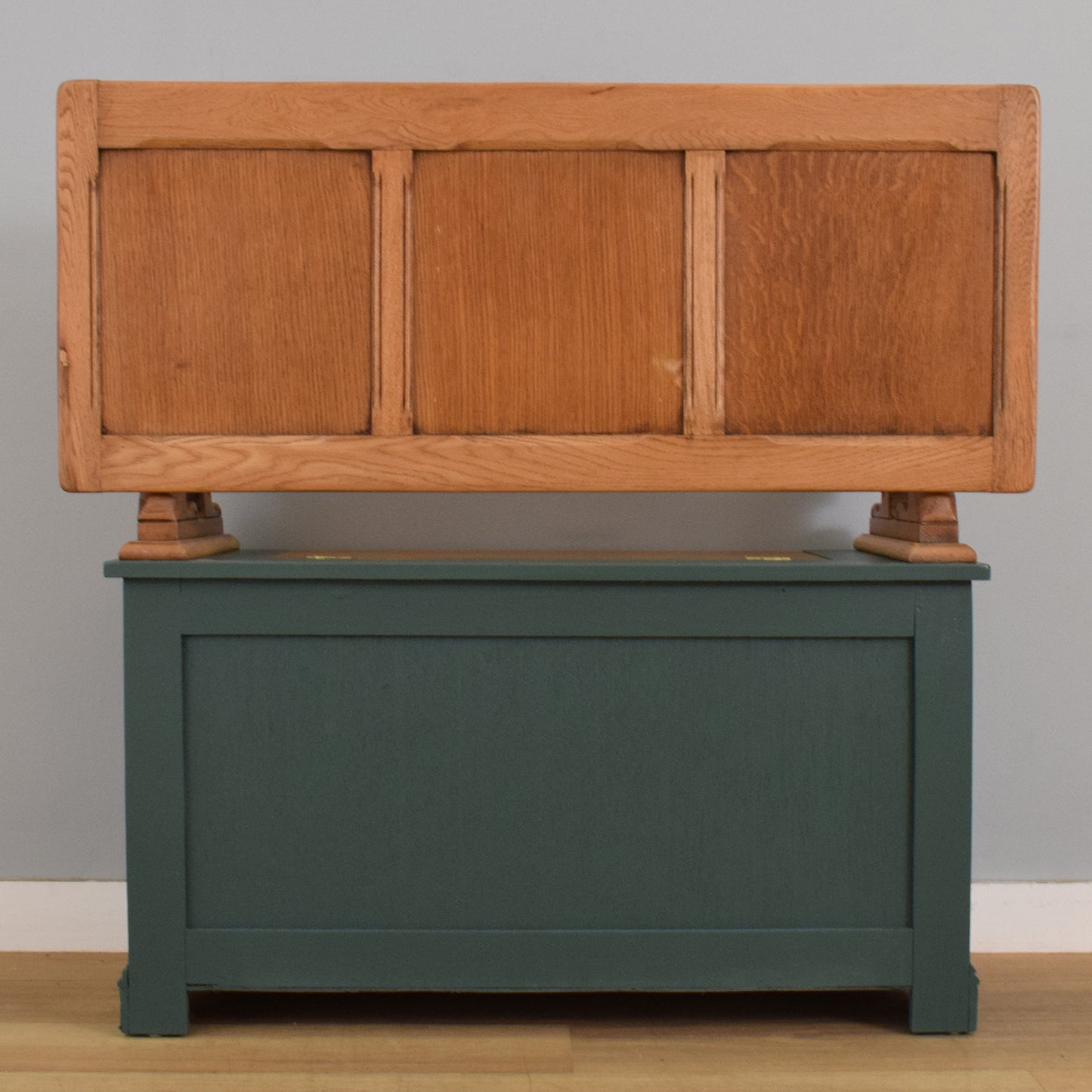 Refinished Oak Monks Bench