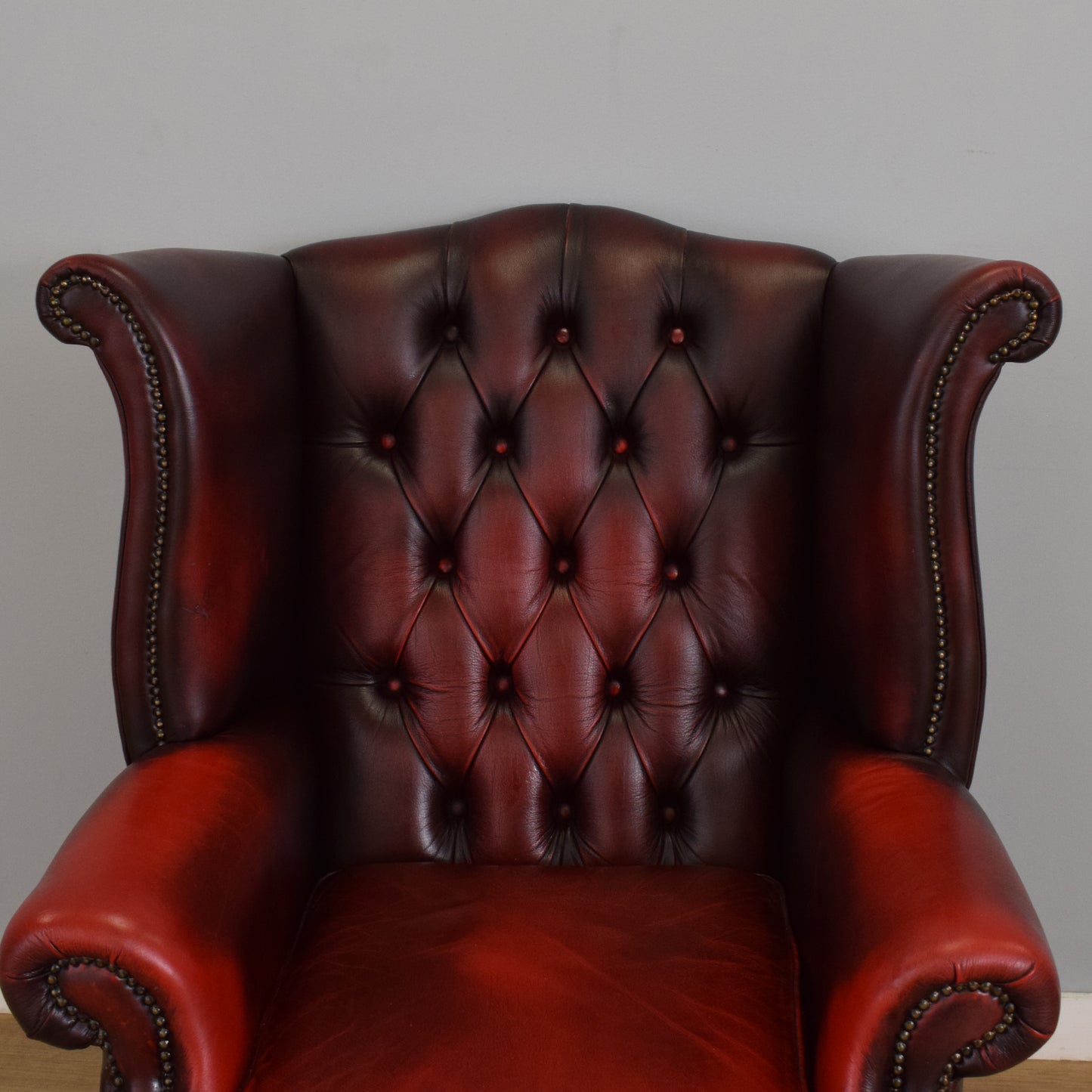 'Oxblood' Chesterfield Wingback Chair