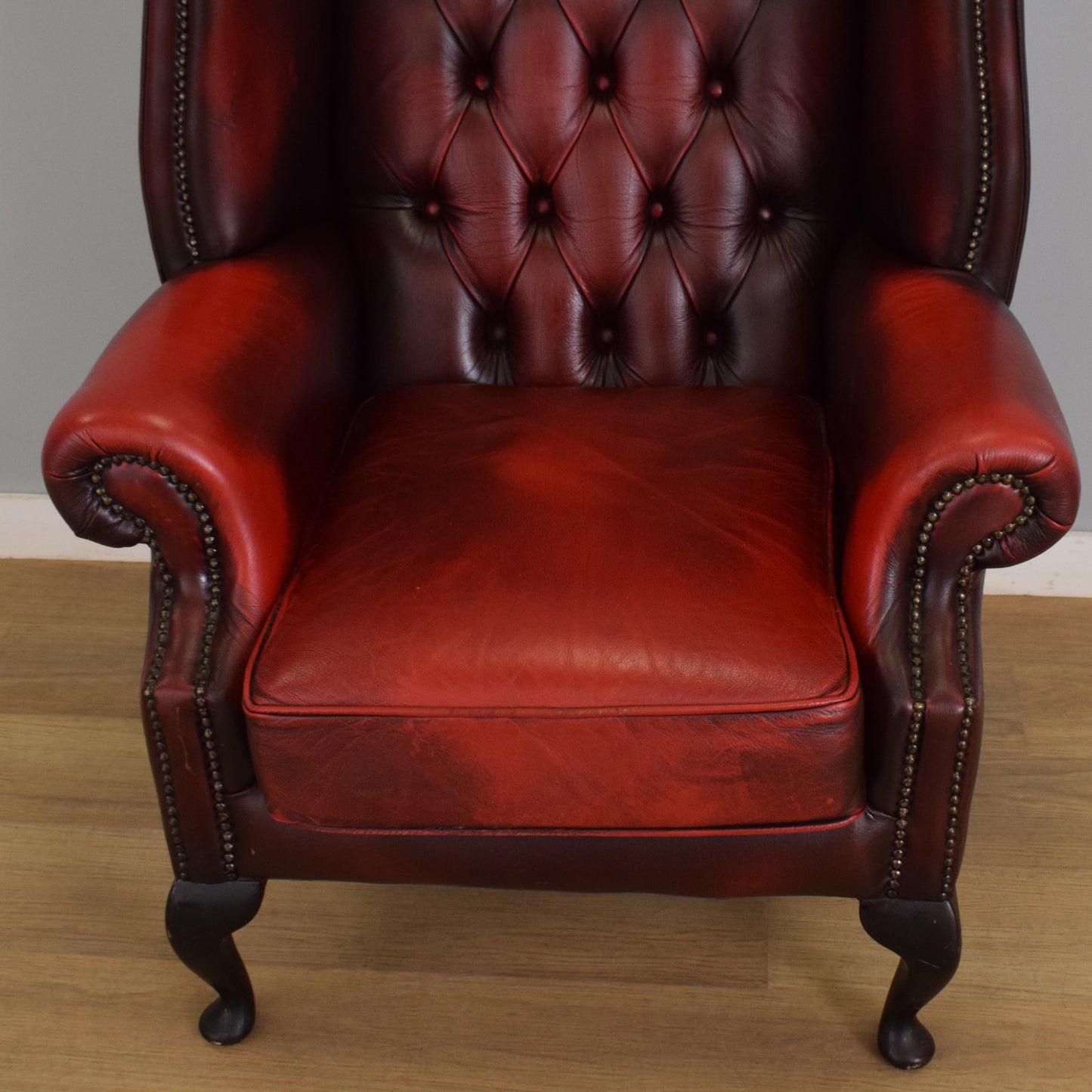 'Oxblood' Chesterfield Wingback Chair