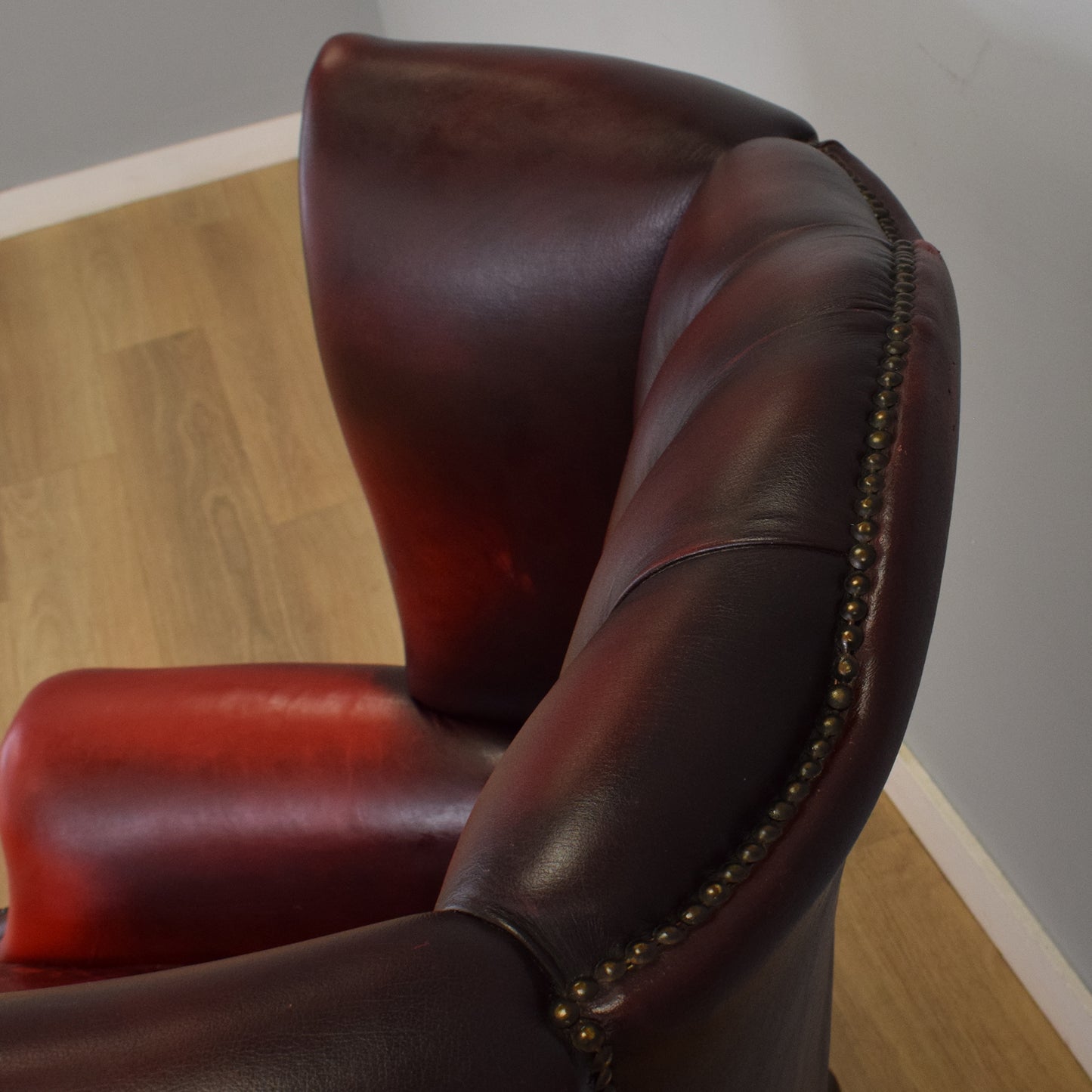 'Oxblood' Chesterfield Wingback Chair