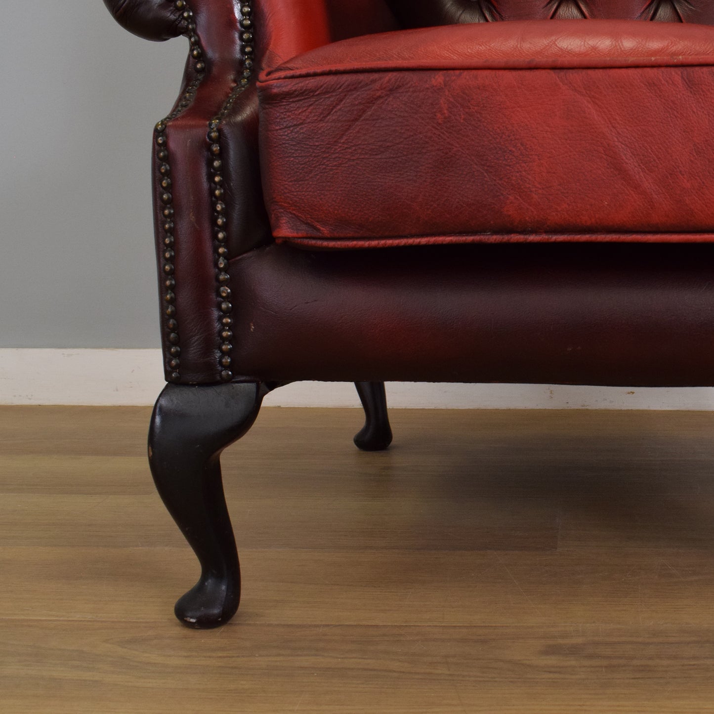 'Oxblood' Chesterfield Wingback Chair