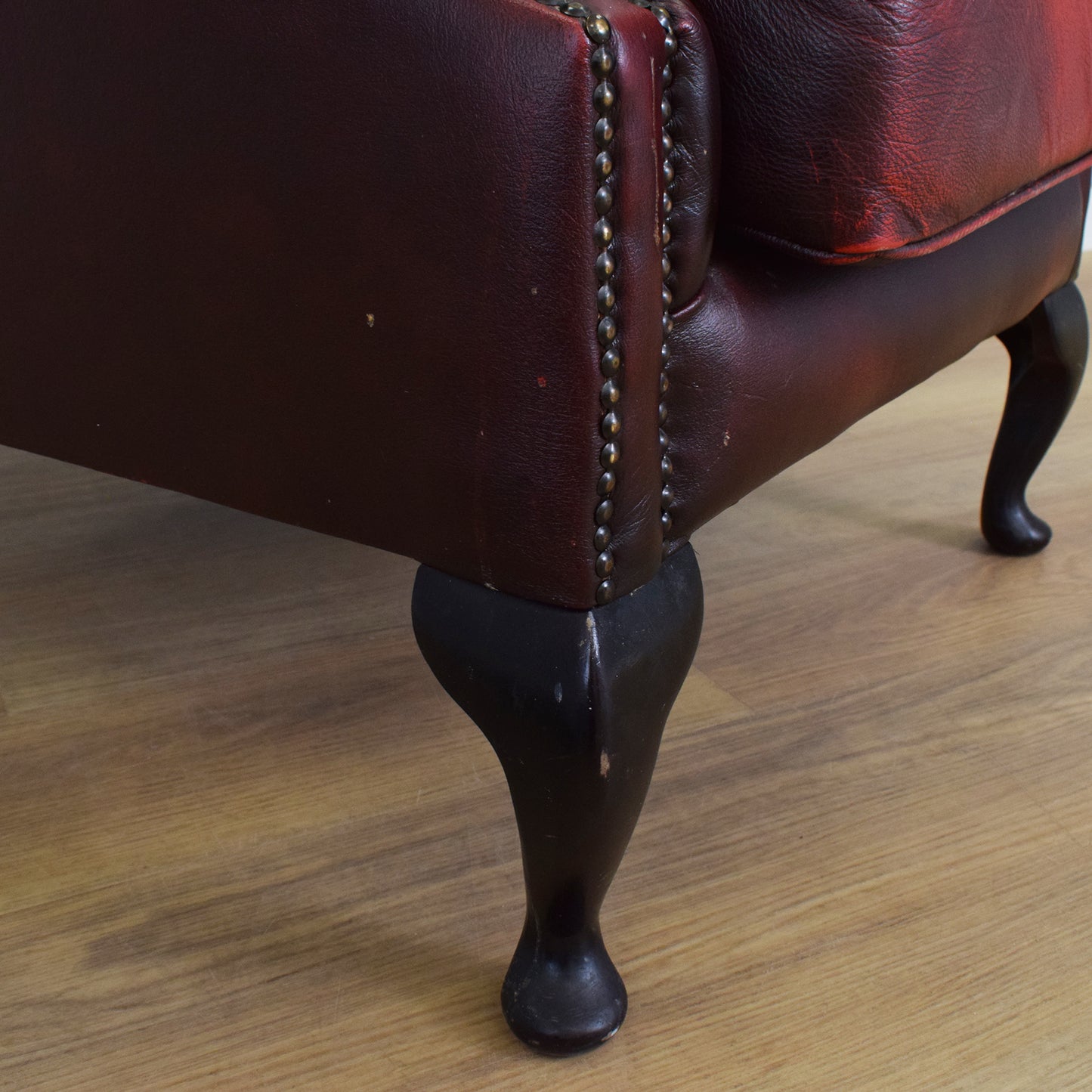 'Oxblood' Chesterfield Wingback Chair