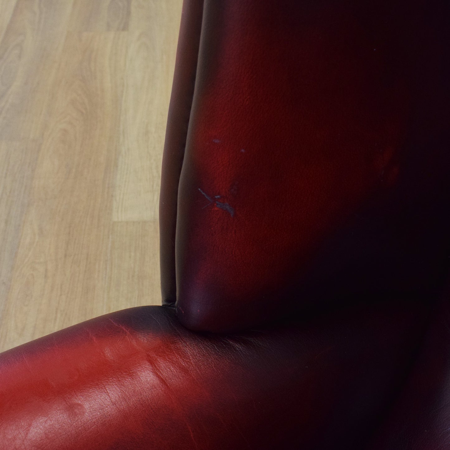 'Oxblood' Chesterfield Wingback Chair