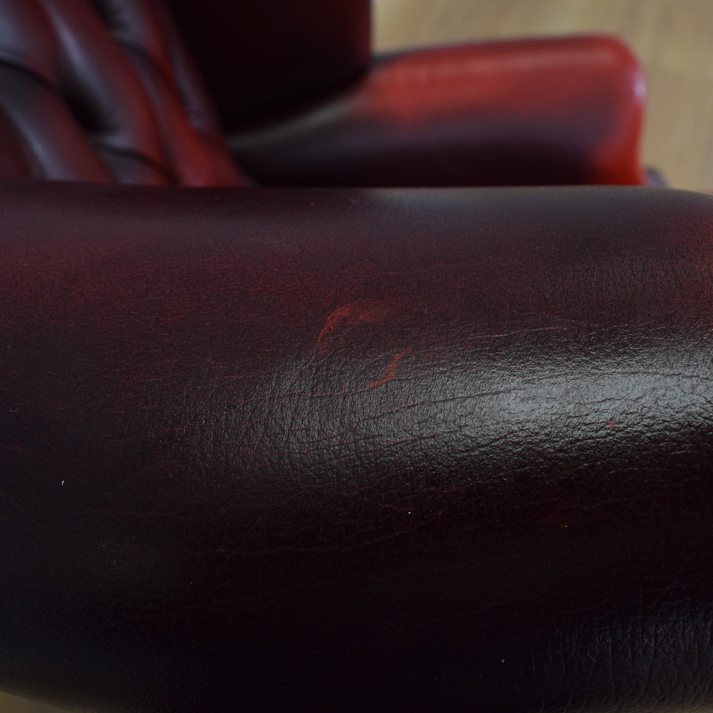 'Oxblood' Chesterfield Wingback Chair
