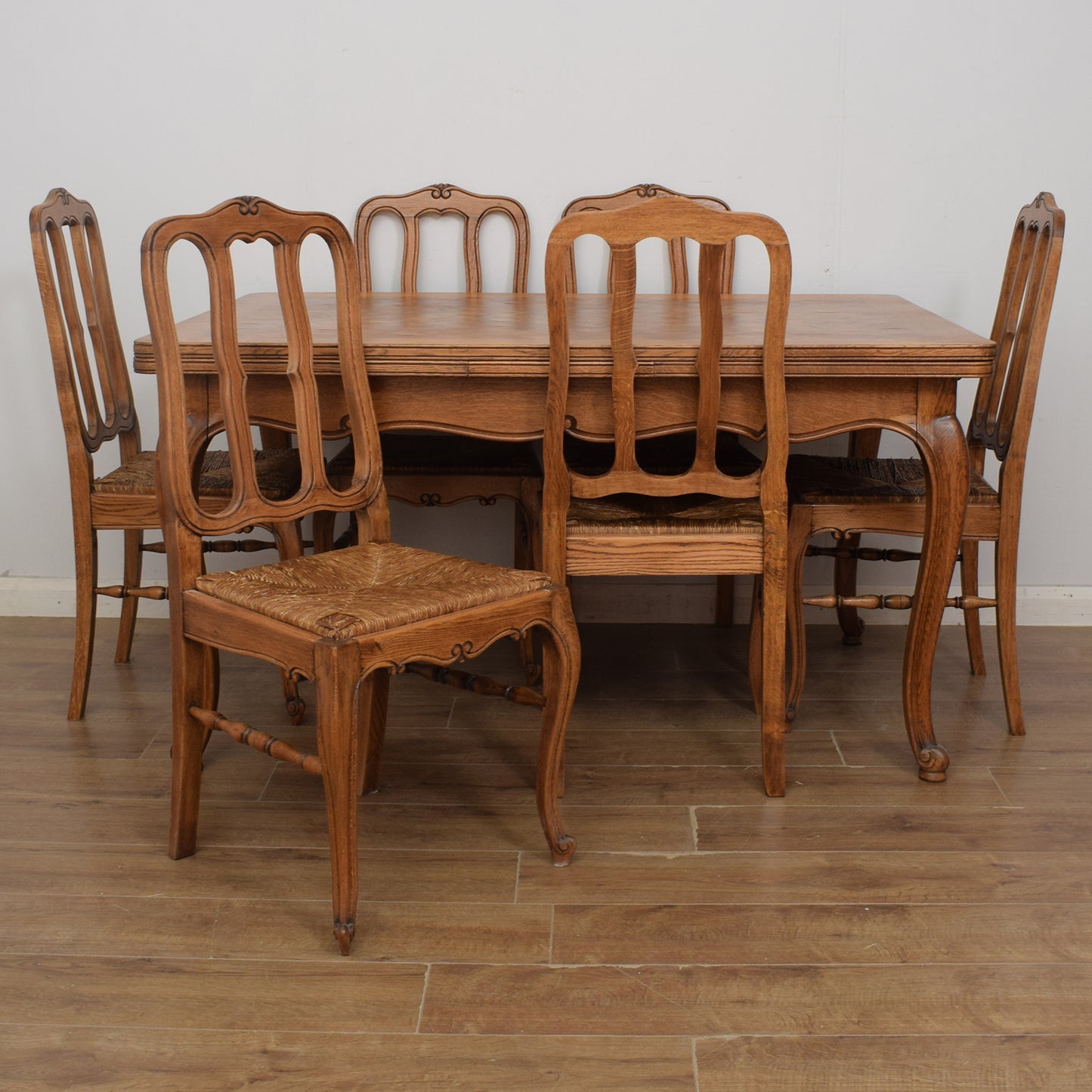 Extendable French Table and Six Chairs