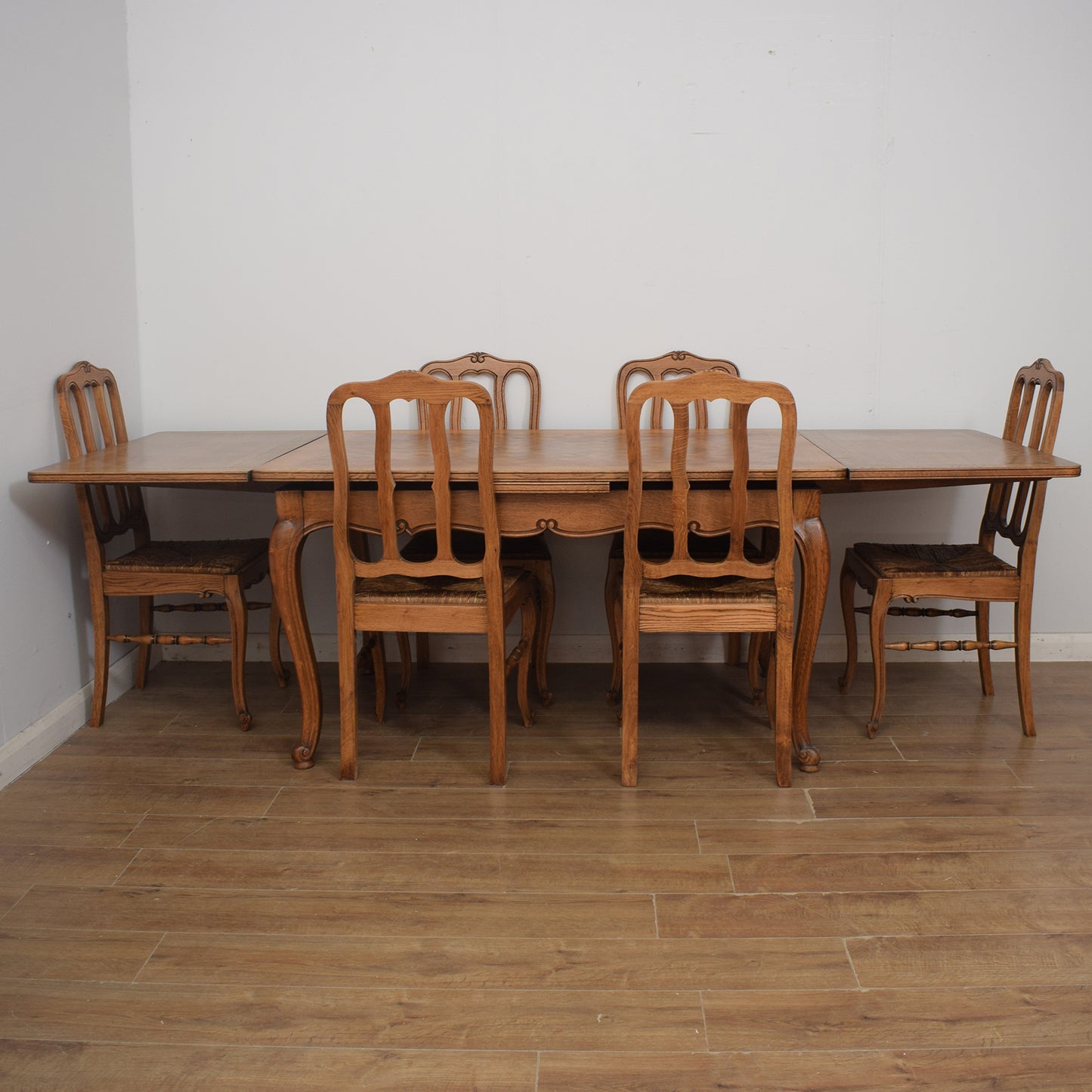 Extendable French Table and Six Chairs