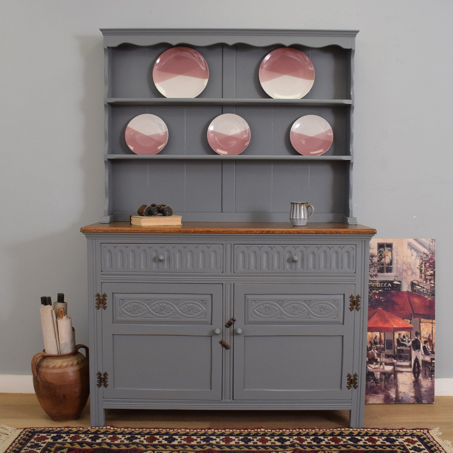 Painted Oak Dresser