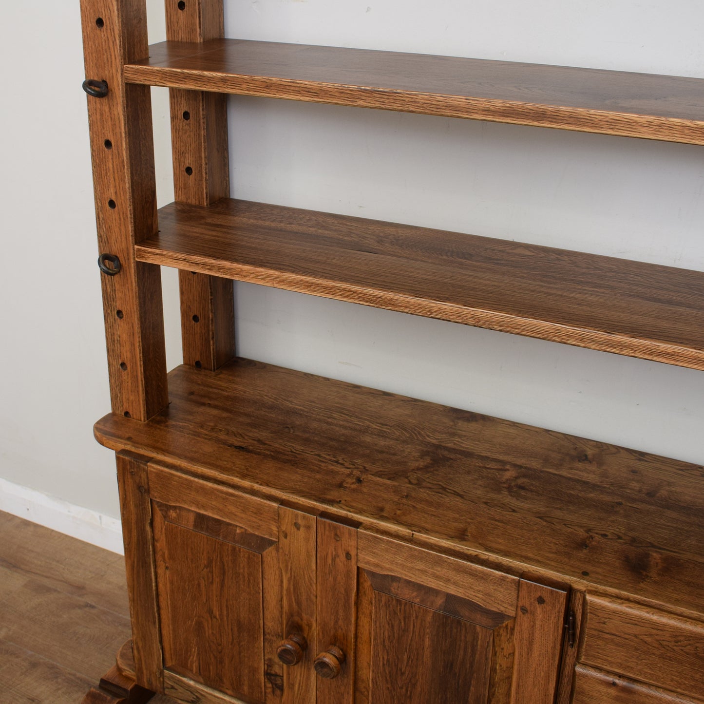 Restored Rustic Solid Oak Multipurpose Bookcase