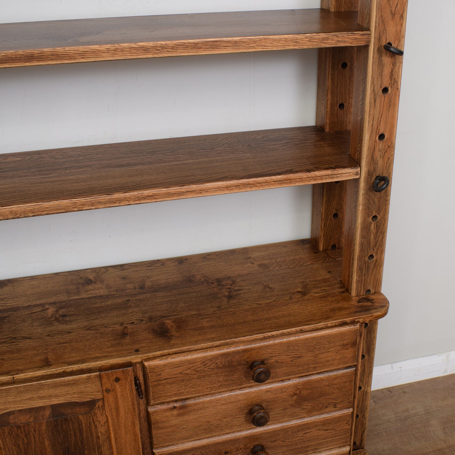 Restored Rustic Solid Oak Multipurpose Bookcase