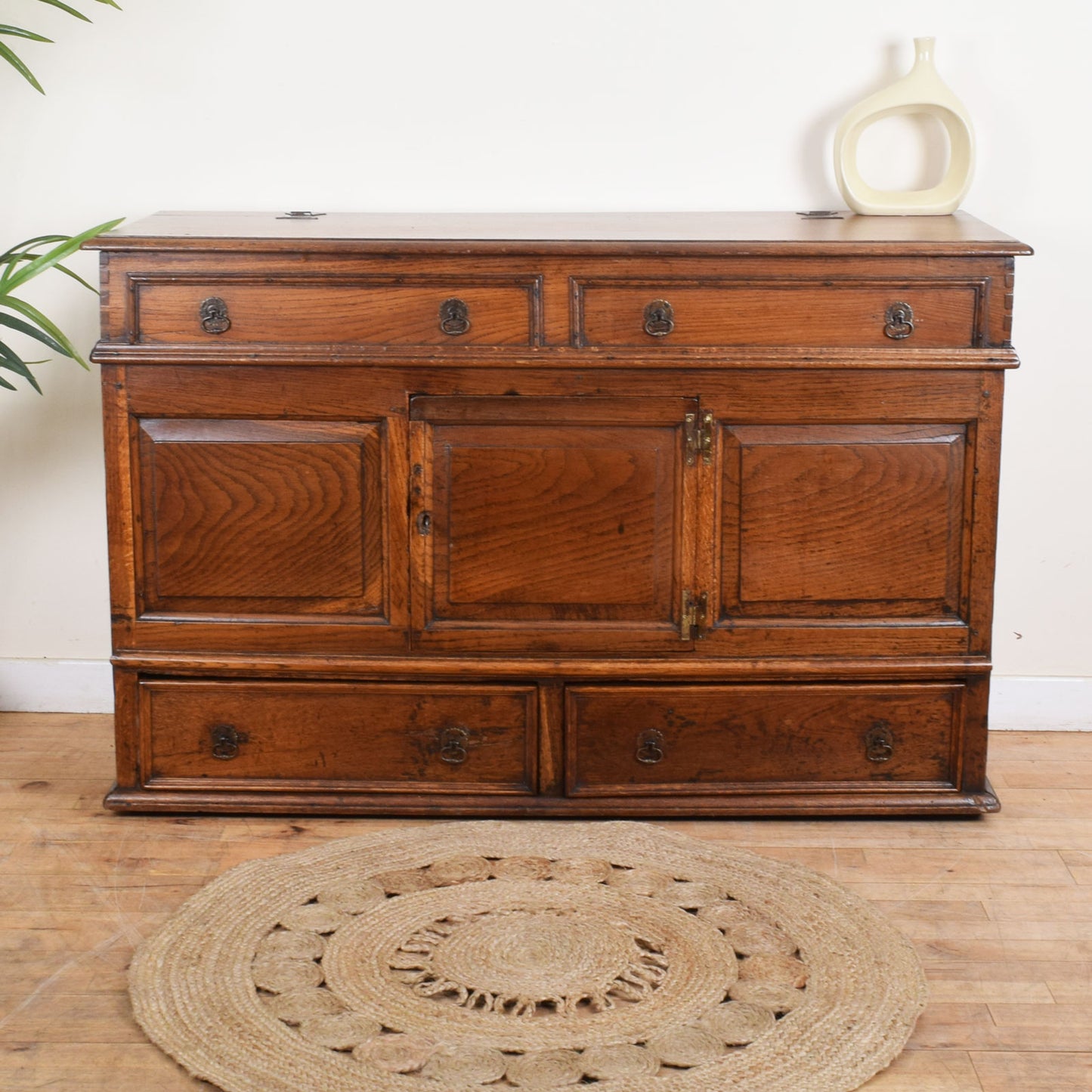 Rustic Oak Media Cabinet
