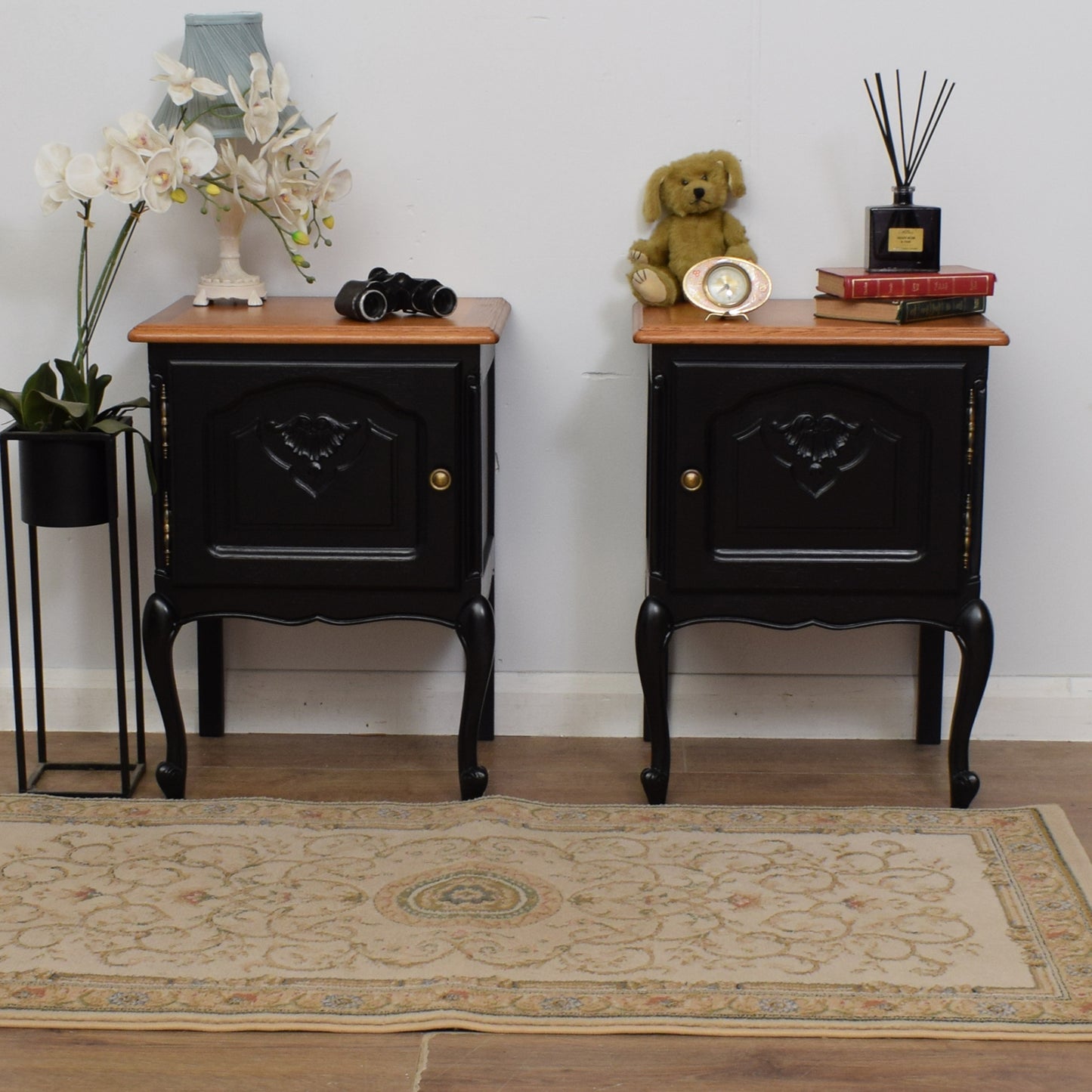 Pair of Painted French Bedsides