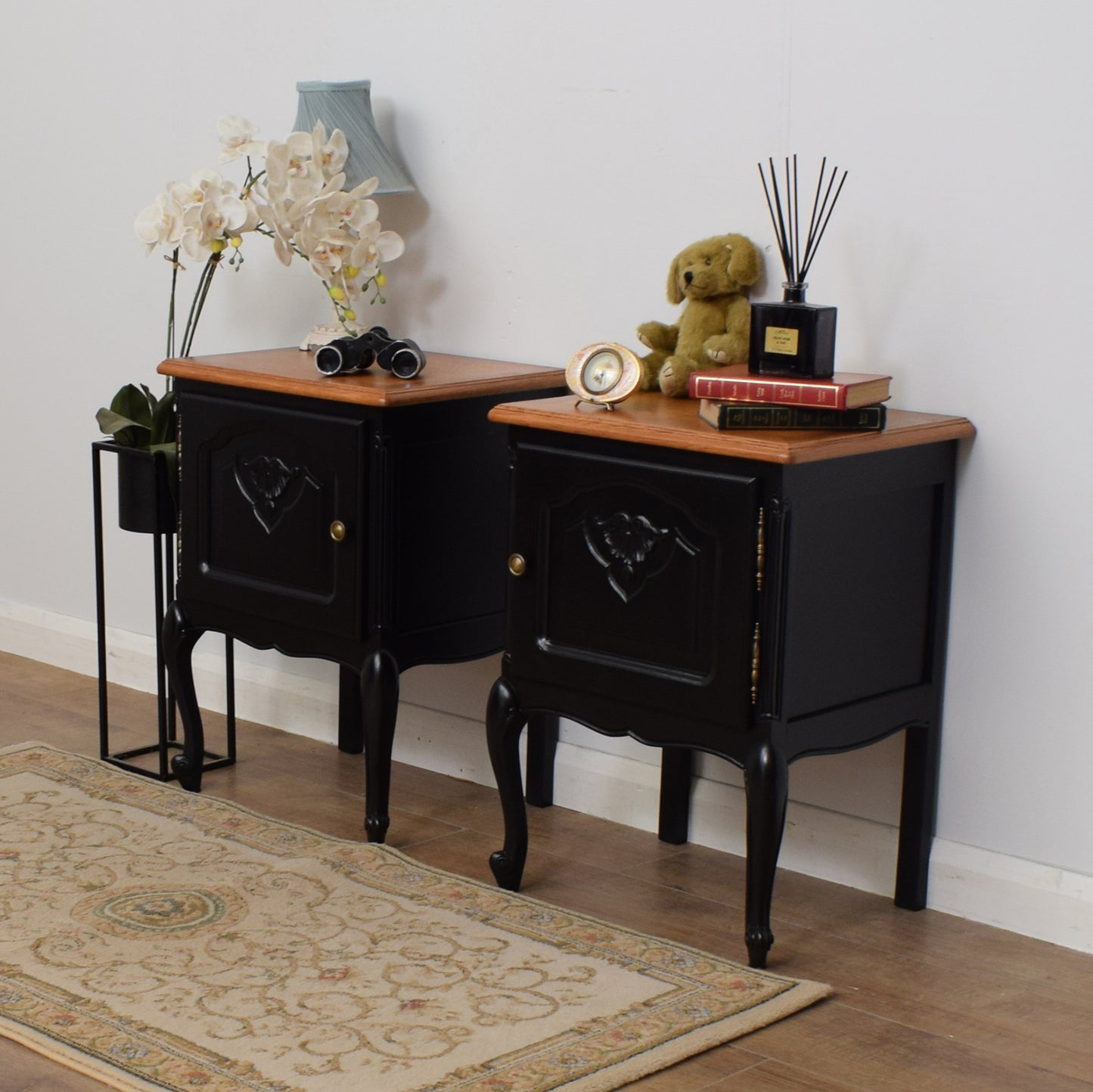 Pair of Painted French Bedsides