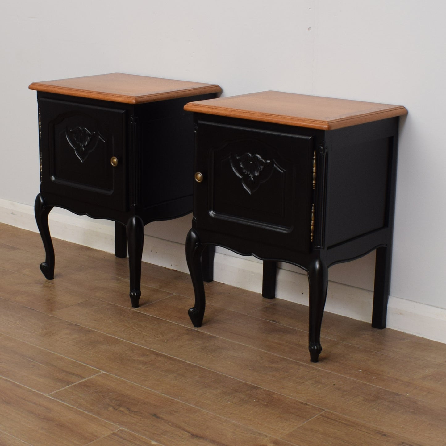 Pair of Painted French Bedsides