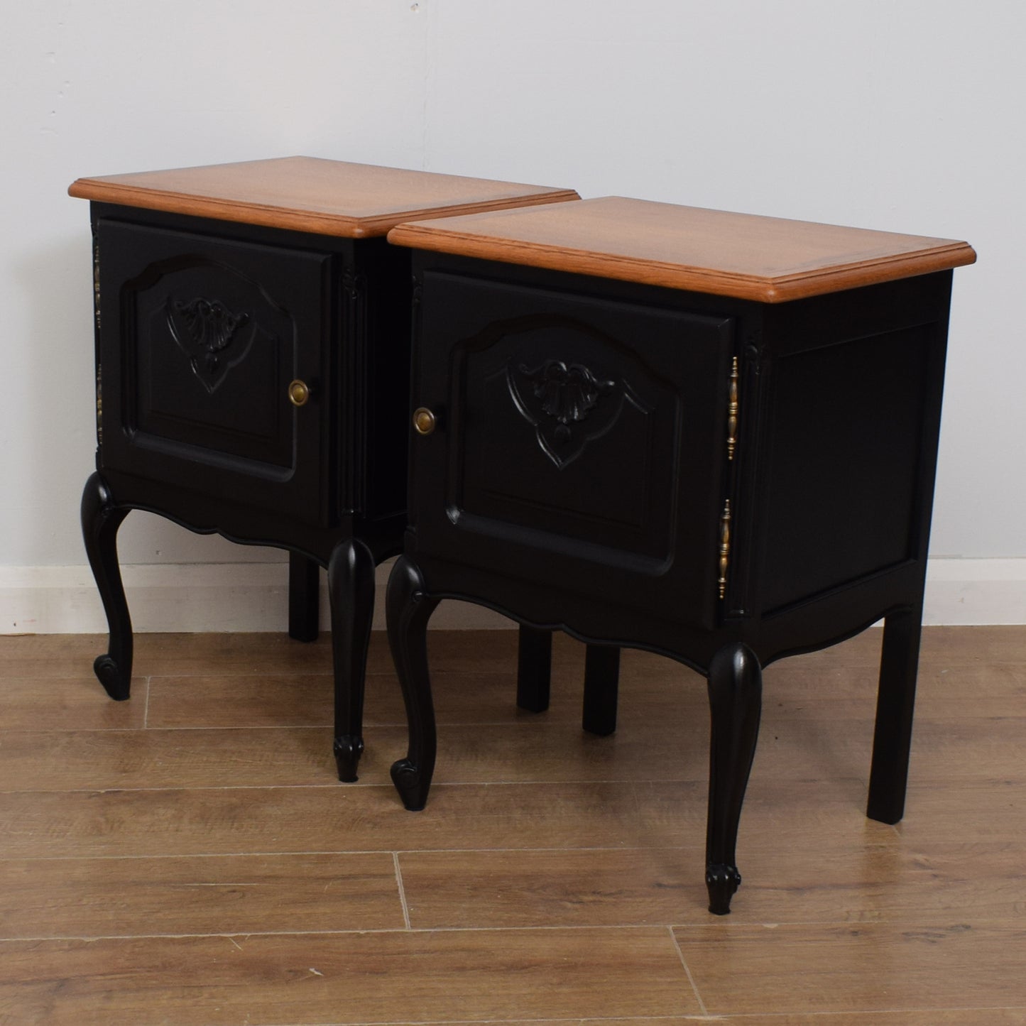 Pair of Painted French Bedsides
