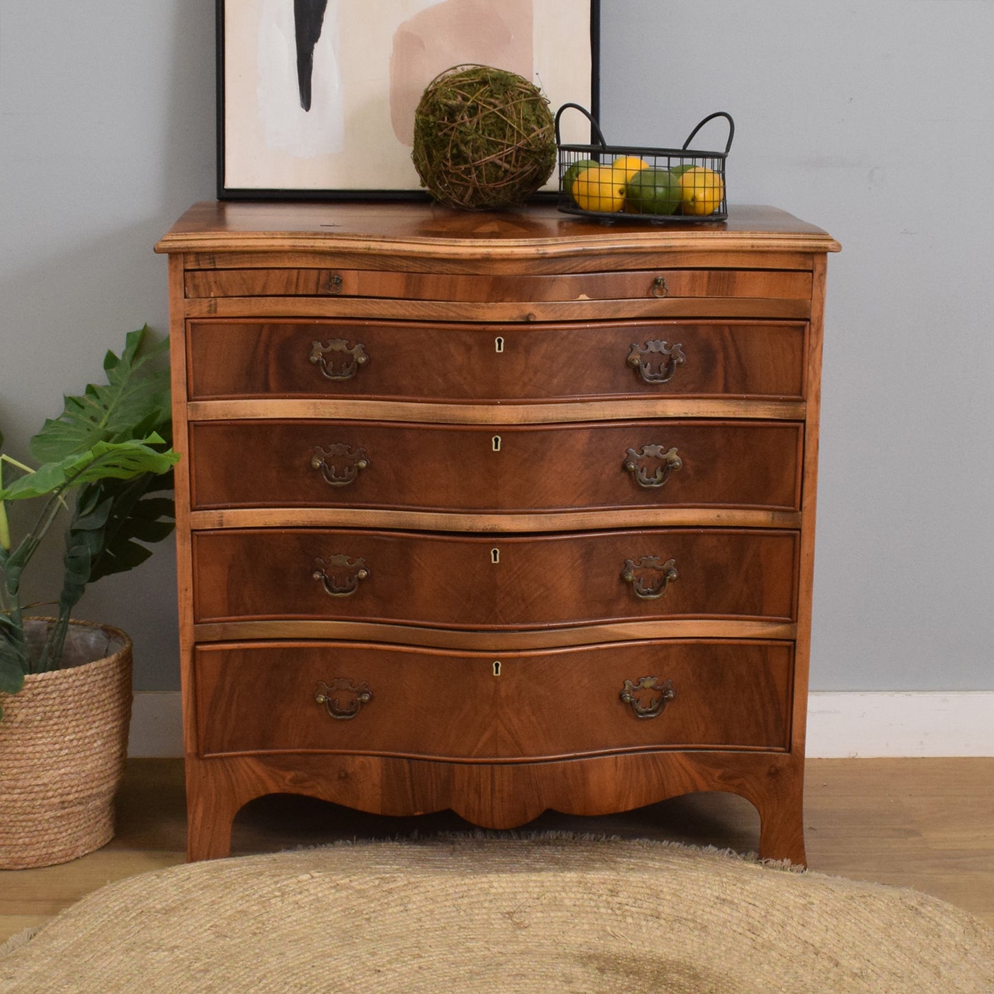 Bow Fronted Mahogany Chest of Drawers