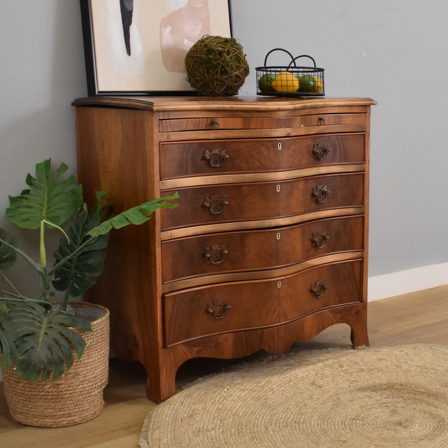 Bow Fronted Mahogany Chest of Drawers