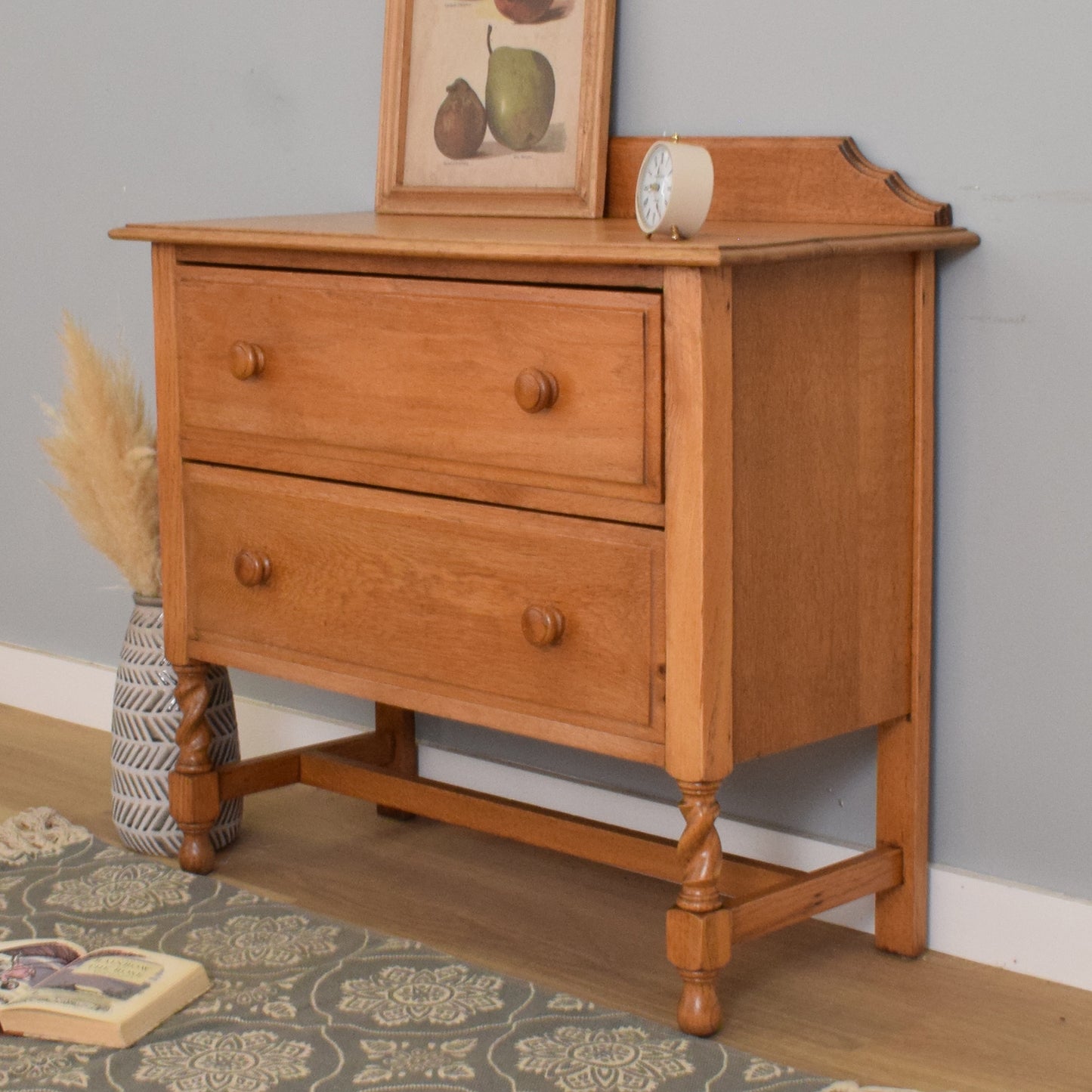 Small Solid Oak Chest of Drawers