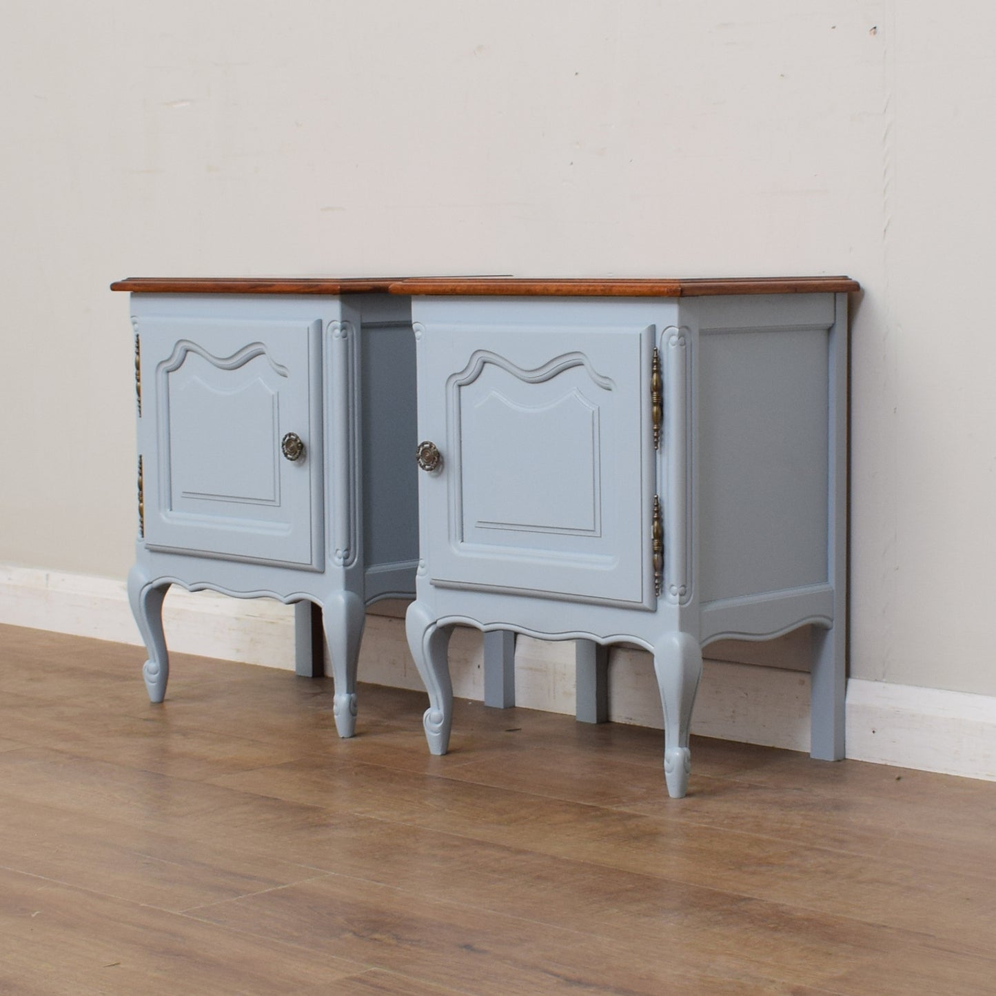 Painted French Bedside Cabinets