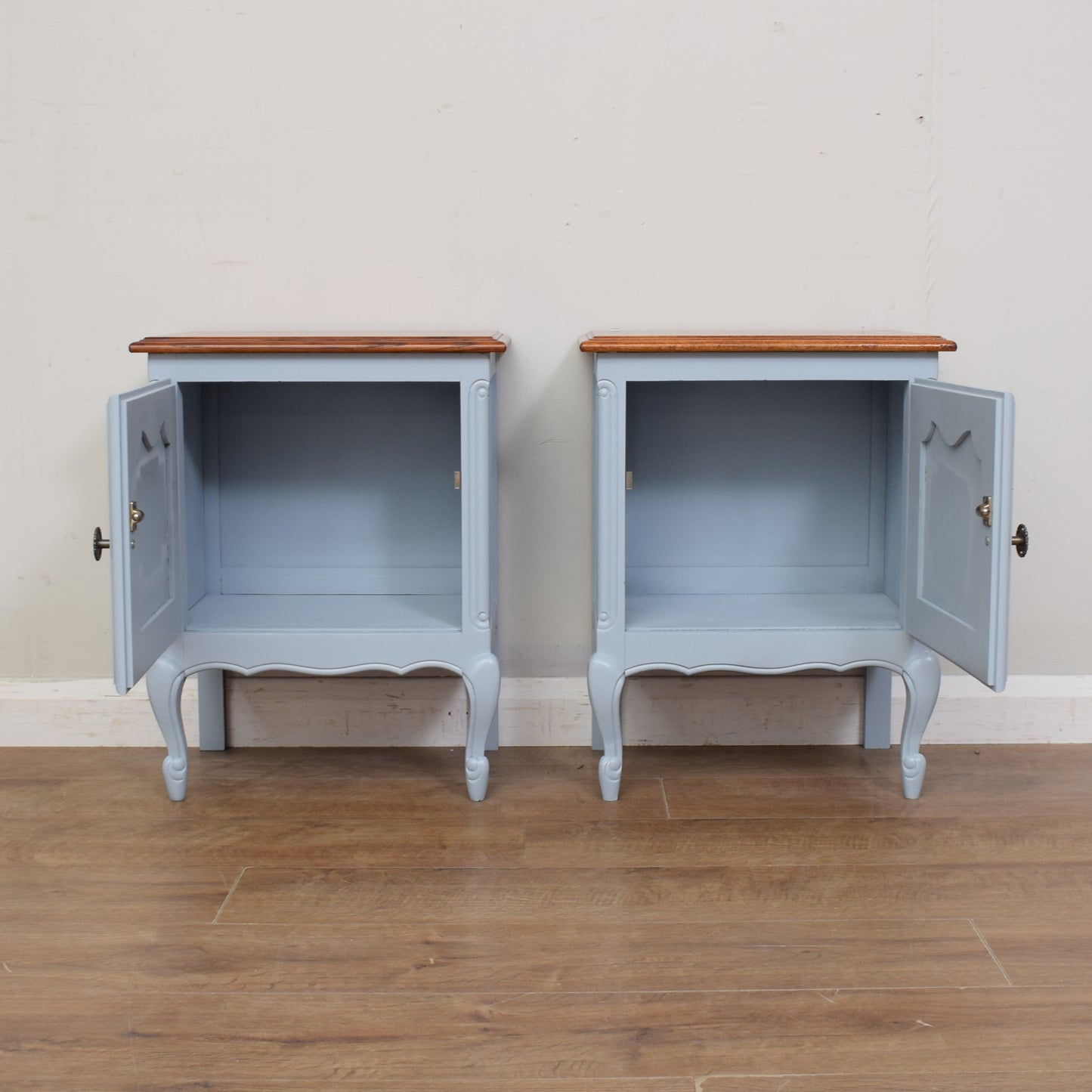 Painted French Bedside Cabinets