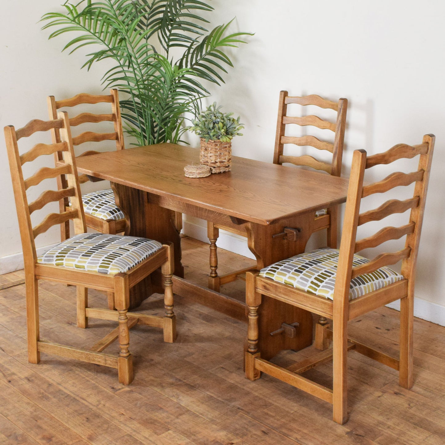 Farmhouse Oak Table and Four