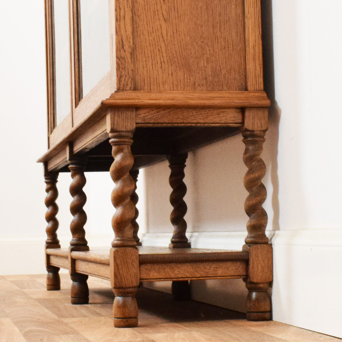 Glazed Barley twist bookcase