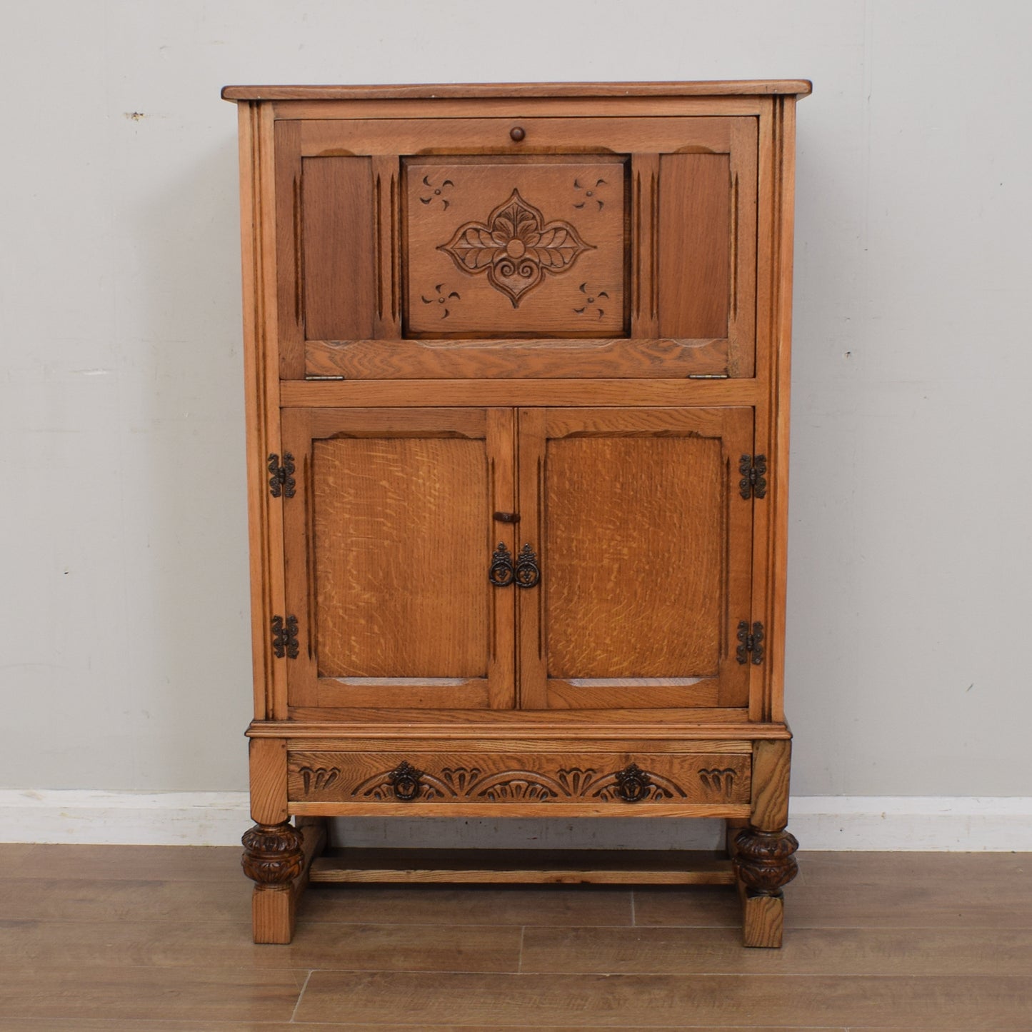 Restored Oak Drinks Cabinet
