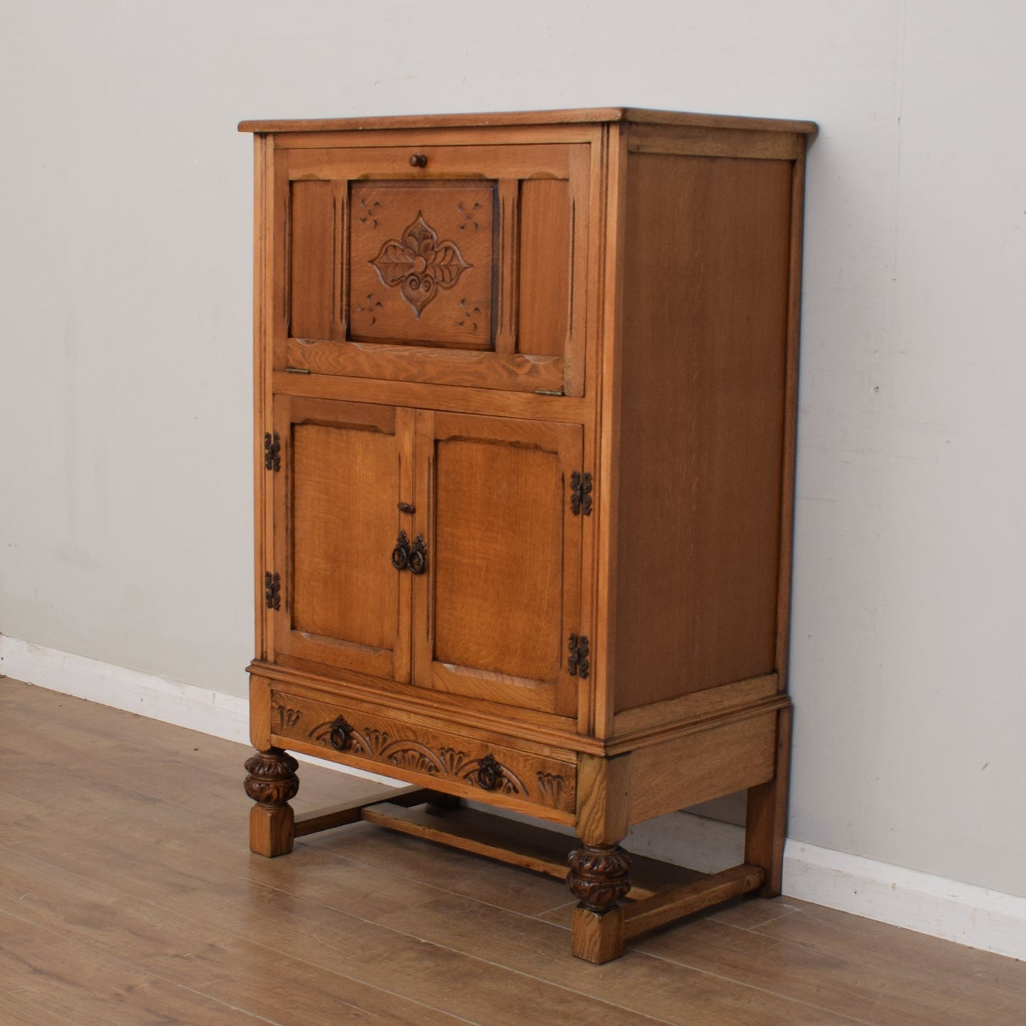 Restored Oak Drinks Cabinet